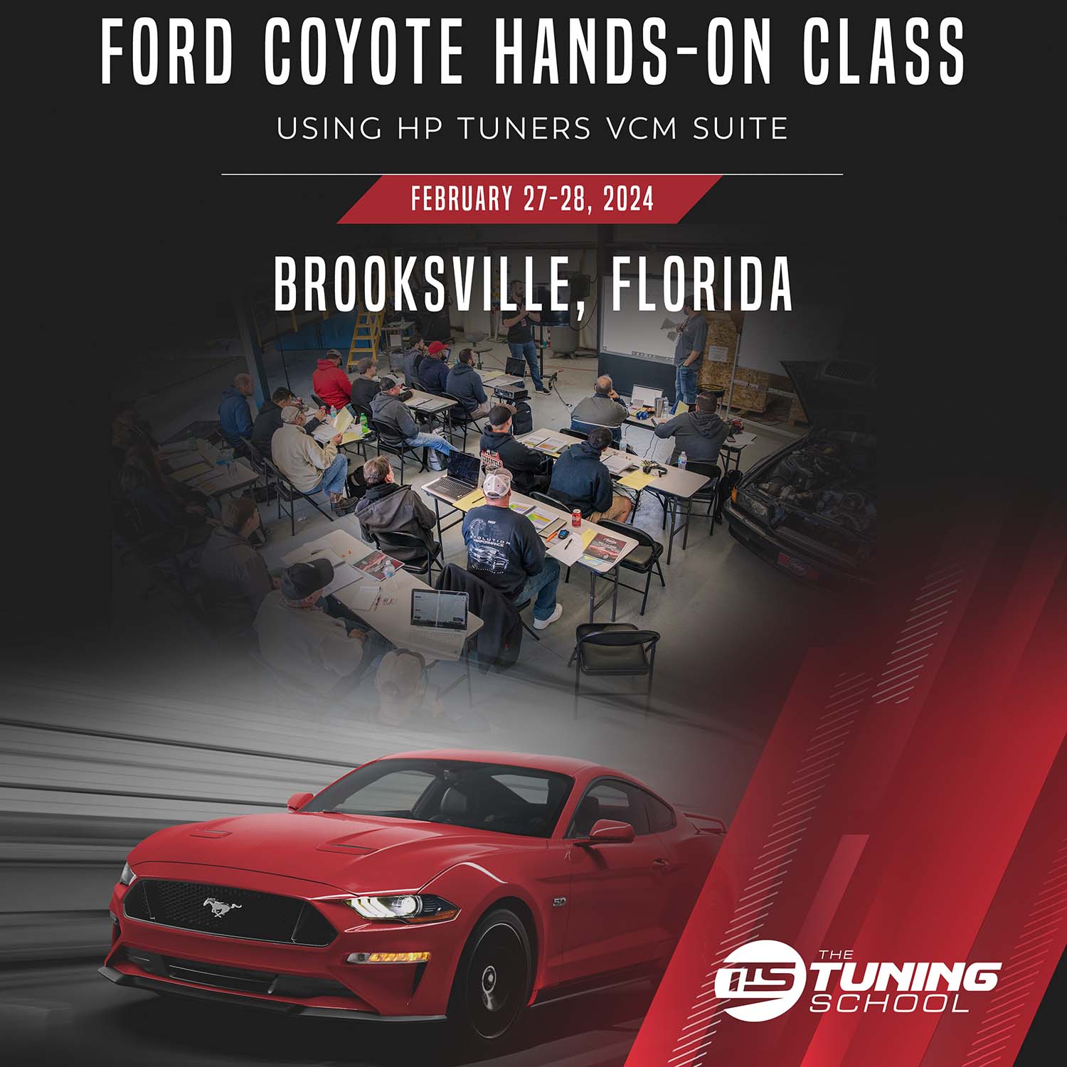 Ford Coyote Hands-On Class using HP Tuners - Brooksville, February 2024 -NO PRINTED COURSE